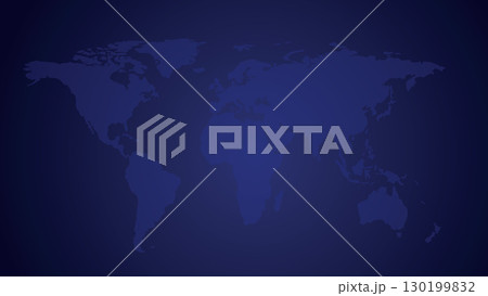 Blue world map 3D gradient background.Global business and technology vector illustration. 130199832