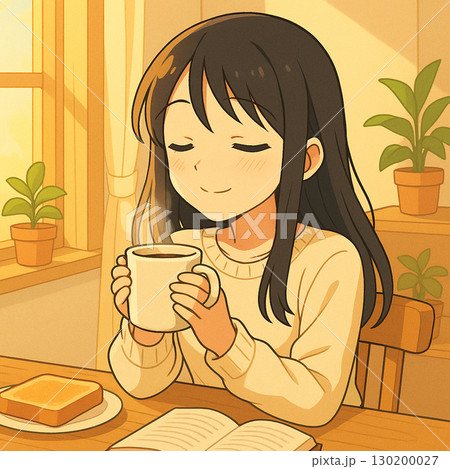 コーヒーと読書で始まる一日 130200027