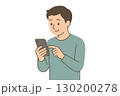 スマホを使う男性 130200278