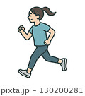 ウォーキングする女性 130200281
