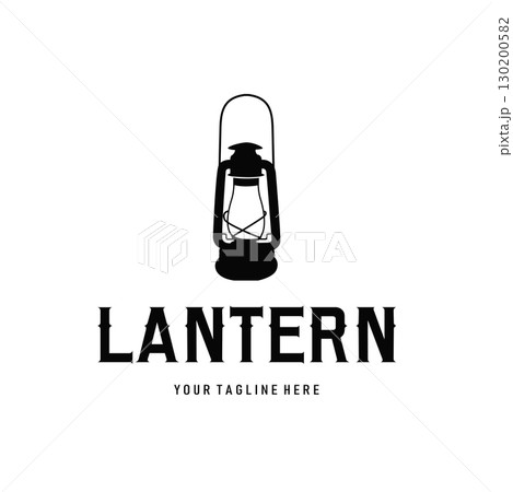 Lantern logo design vintage retro old lamp with a cool modern black silhouette concept, template illustration symbol Lantern logo design vintage retro old lamp with a cool modern black silhouette concept, template illustration symbol 130200582