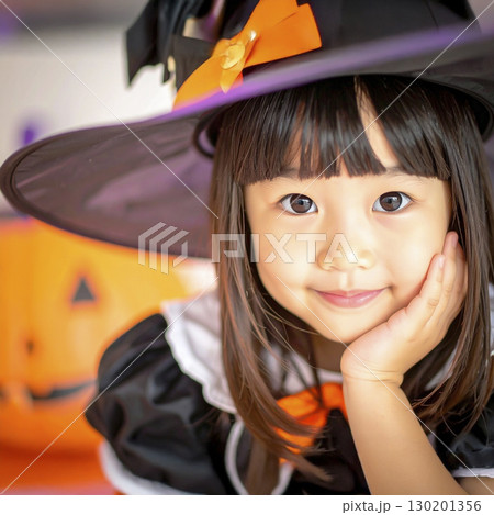 ハロウィン  女の子　AI生成画像    130201356