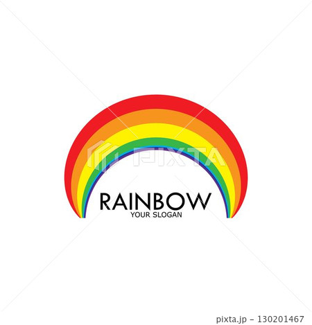 Rainbow vector icon illustration 130201467