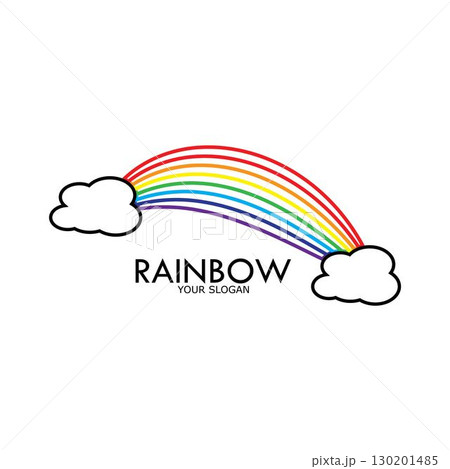 Rainbow vector icon illustration Rainbow vector icon illustration 130201485