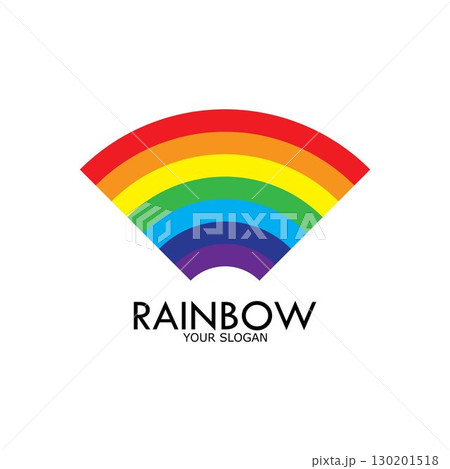 Rainbow vector icon illustration 130201518