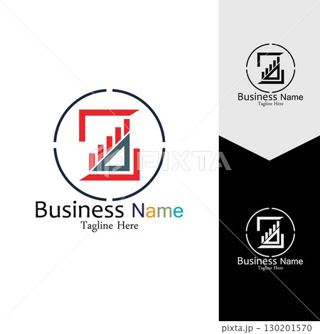 Business Marketing and finance vector logo concept template design 130201570