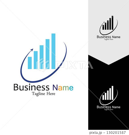 Business Marketing and finance vector logo concept template design 130201587