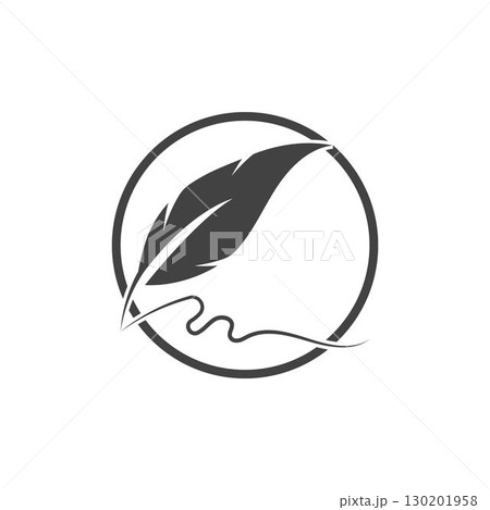 Feather logo vector template Feather logo vector template 130201958