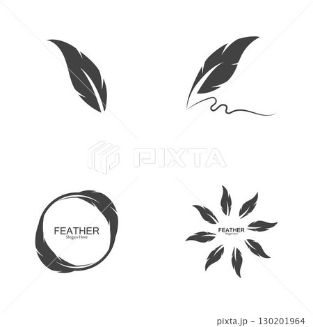 Feather logo vector template 130201964