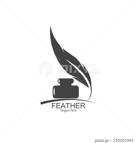 Feather logo vector template 130201985