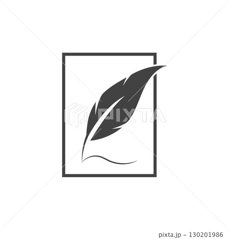 Feather logo vector template 130201986