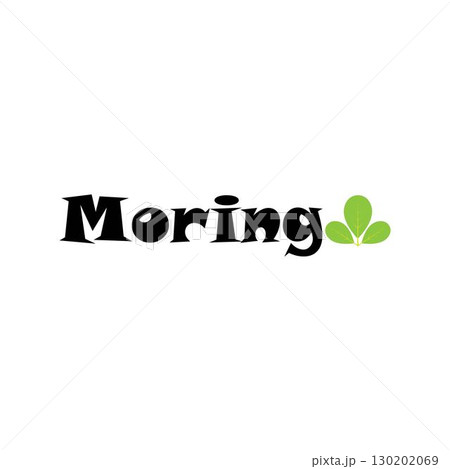 Moringa leaf logo illustration vector design Moringa leaf logo illustration vector design 130202069