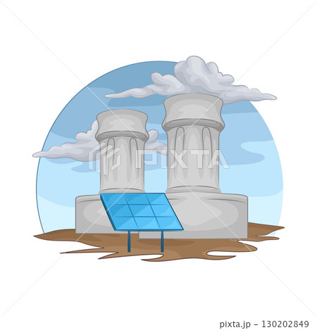 Illustration of Nuclear Power Plant Illustration of Nuclear Power Plant 130202849