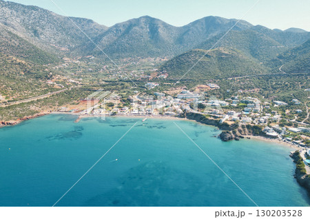 Charming Village of Bali in Crete with Blue Sea, Majestic Mountains 130203528