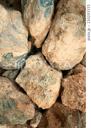 Wall of natural boulders on Elafonissi coast, Greece Wall of natural boulders on Elafonissi coast, Greece 130203555
