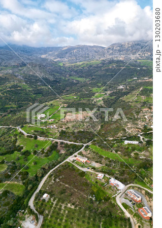 Drone View of Dense Olive Plantations in Southern Crete 130203680