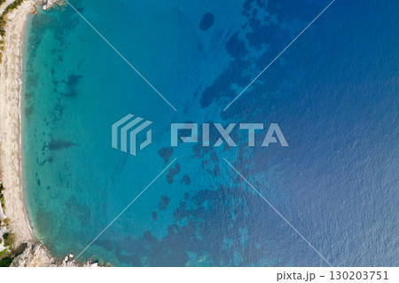 Scenic Beach View from a Drone in Southern Crete, Libyan Sea Scenic Beach View from a Drone in Southern Crete, Libyan Sea 130203751