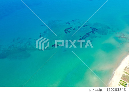 Vibrant colors of Cretan sea and part of the beach 130203848