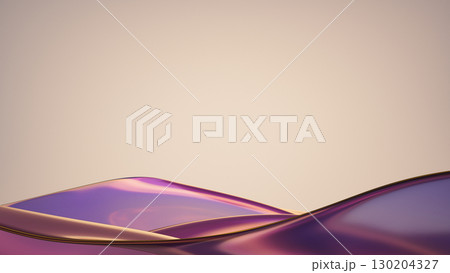 Modern abstract background. Glossy gradient surface in purple and beige tones. 130204327