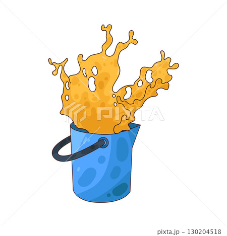 illustration of paint bucket splash illustration of paint bucket splash 130204518
