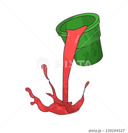 illustration of pouring paint bucket 130204527