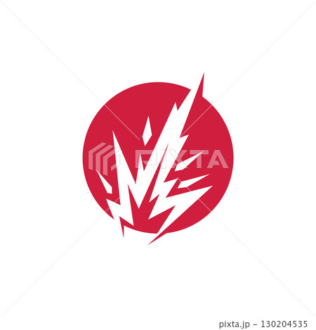 outer space concept with meteorite logo, space rock as asteroid simple silhouette vintage symbol illustration brand or business product and design template 130204535