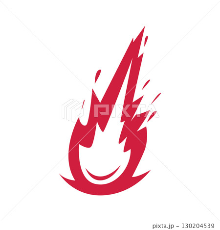 outer space concept with meteorite logo, space rock as asteroid simple silhouette vintage symbol illustration brand or business product and design template 130204539