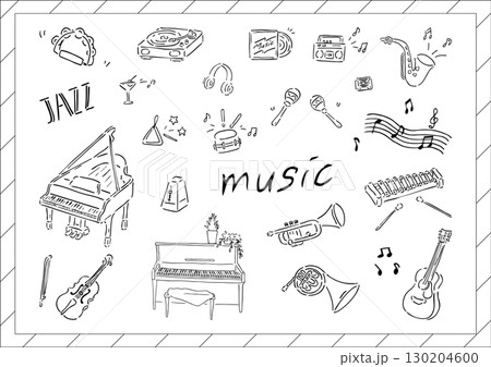 手描きの音楽セット 130204600