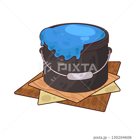 illustration of paint bucket illustration of paint bucket 130204606