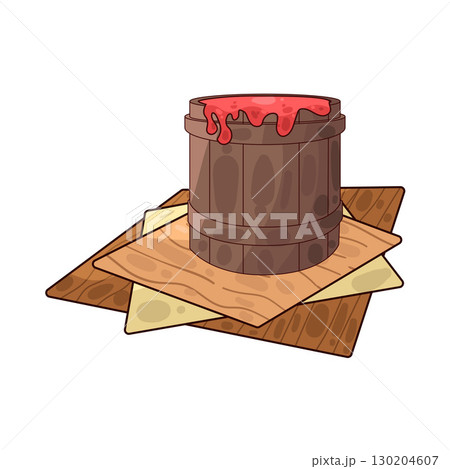 illustration of paint bucket 130204607