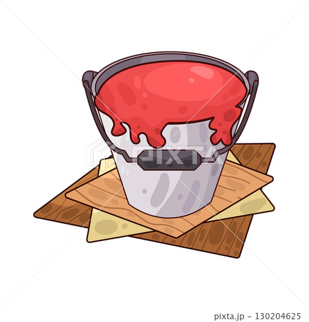 illustration of paint bucket 130204625