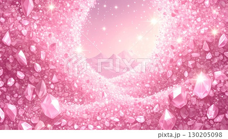 モルガナイト宝石の輝き背景テクスチャ素材 130205098