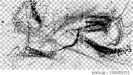 Ink splash handwriting brush illustration 130205151