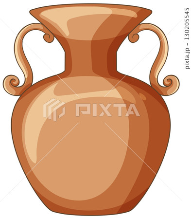 Ancient Middle Eastern Clay Vase with Curved Handles 130205545
