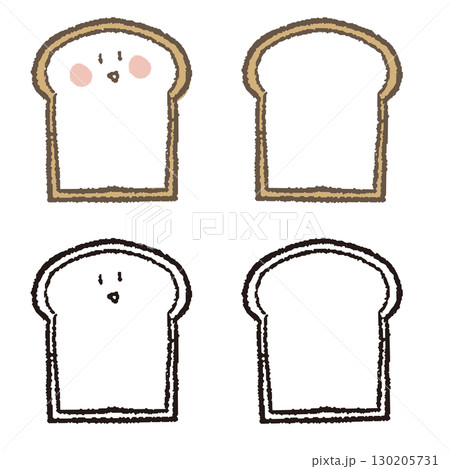 手描きのかわいい食パン 手描きのかわいい食パン 130205731