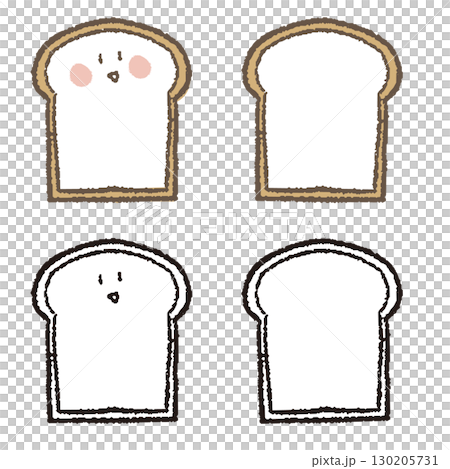 手描きのかわいい食パン 手描きのかわいい食パン 130205731