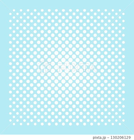 ハーフトーン円ドット素材イラスト背景　白色　背景水色　ベクターpng　背景透明 130206129