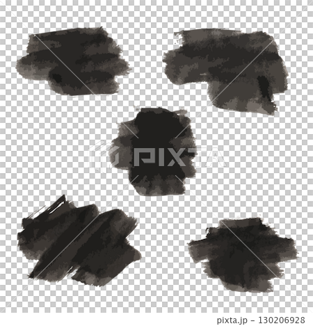 水墨筆觸集 | 日式方形與不規則水墨紋理素材 130206928