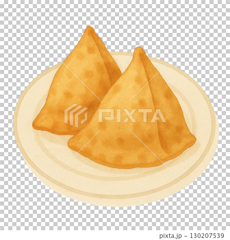 【インド料理】サモサのイラスト 130207539
