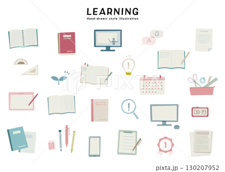 学習 教育 学び 学校 勉強 手描き風 イラスト セット 学業 成長 ノート タブレット 文房具 学習 教育 学び 学校 勉強 手描き風 イラスト セット 学業 成長 ノート タブレット 文房具 130207952