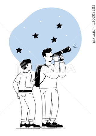 Stargazing with Telescope 130208183