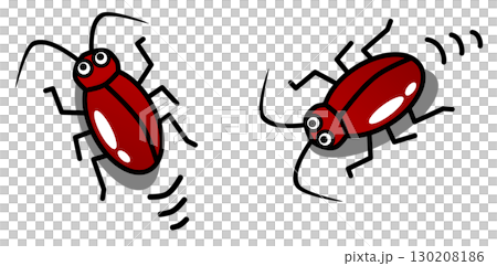 Illustration of a disgusting and scary cockroach that occurs in a dirty house 130208186