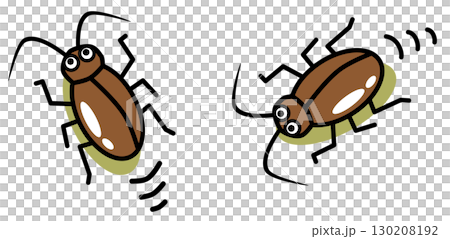 Illustration of a disgusting and scary cockroach that occurs in a dirty house 130208192