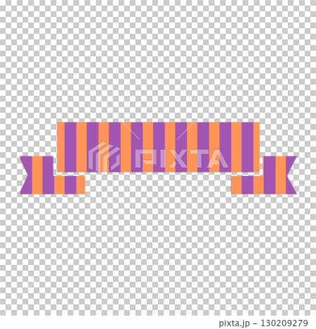 可愛又流行的萬聖節彩色絲帶插畫 130209279