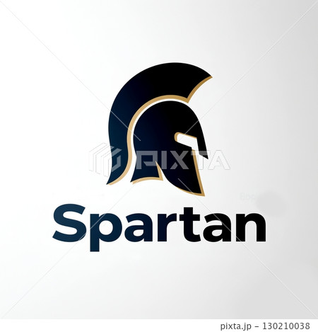 Spartan Helmet Logo Design - Ancient Greek Warrior Symbol Illustration 130210038