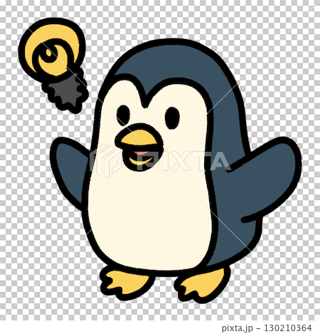 何かいいアイデアを閃くペンギン 130210364