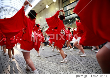 帯屋町で踊るよさこい祭り 130210564