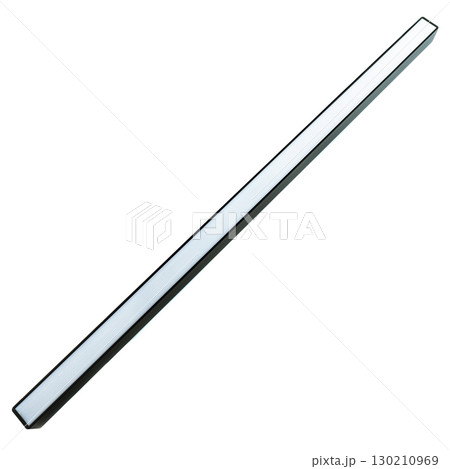 Rectangular black LED linear light isolated on white background, modern ceiling fixture for stretch ceiling, office, home and commercial interior lighting. Rectangular black LED linear light isolated on white background, modern ceiling fixture for stretch ceiling, office, home and commercial interior lighting. 130210969