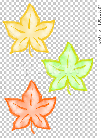 Simple watercolor illustration of autumn leaves 130211087