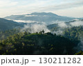 Morning mist in the forest and mountains 130211282